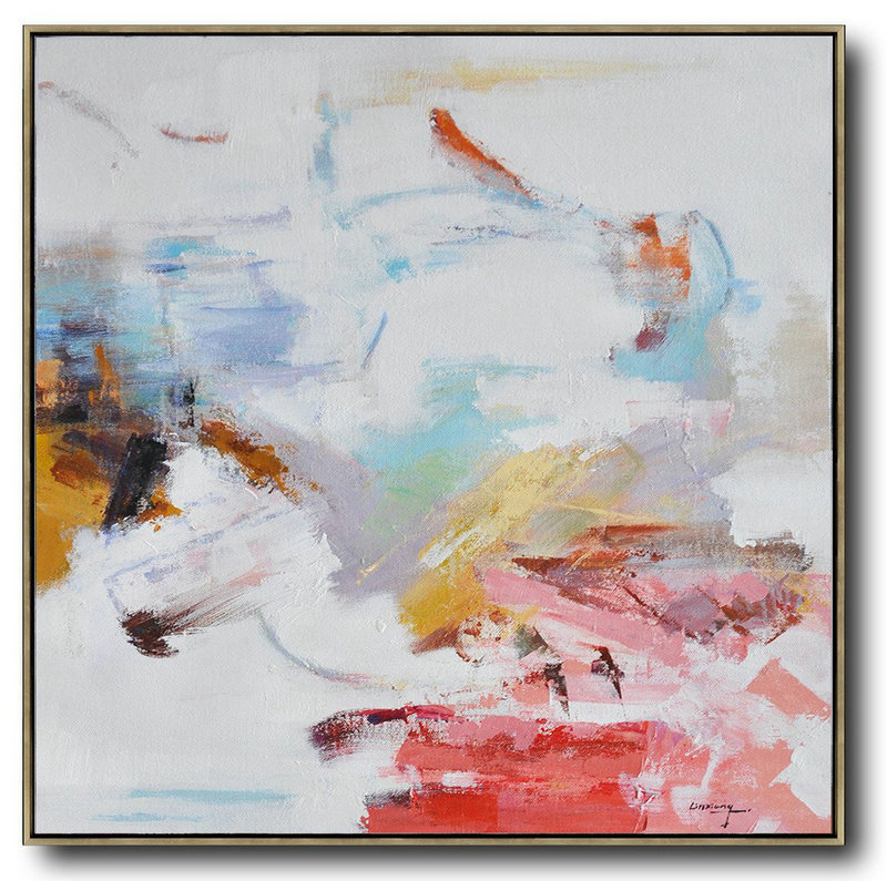 Original Artwork Extra Large Abstract Painting,Oversized Contemporary Oil Painting,Huge Abstract Canvas Art,White,Red,Blue,Yellow.etc